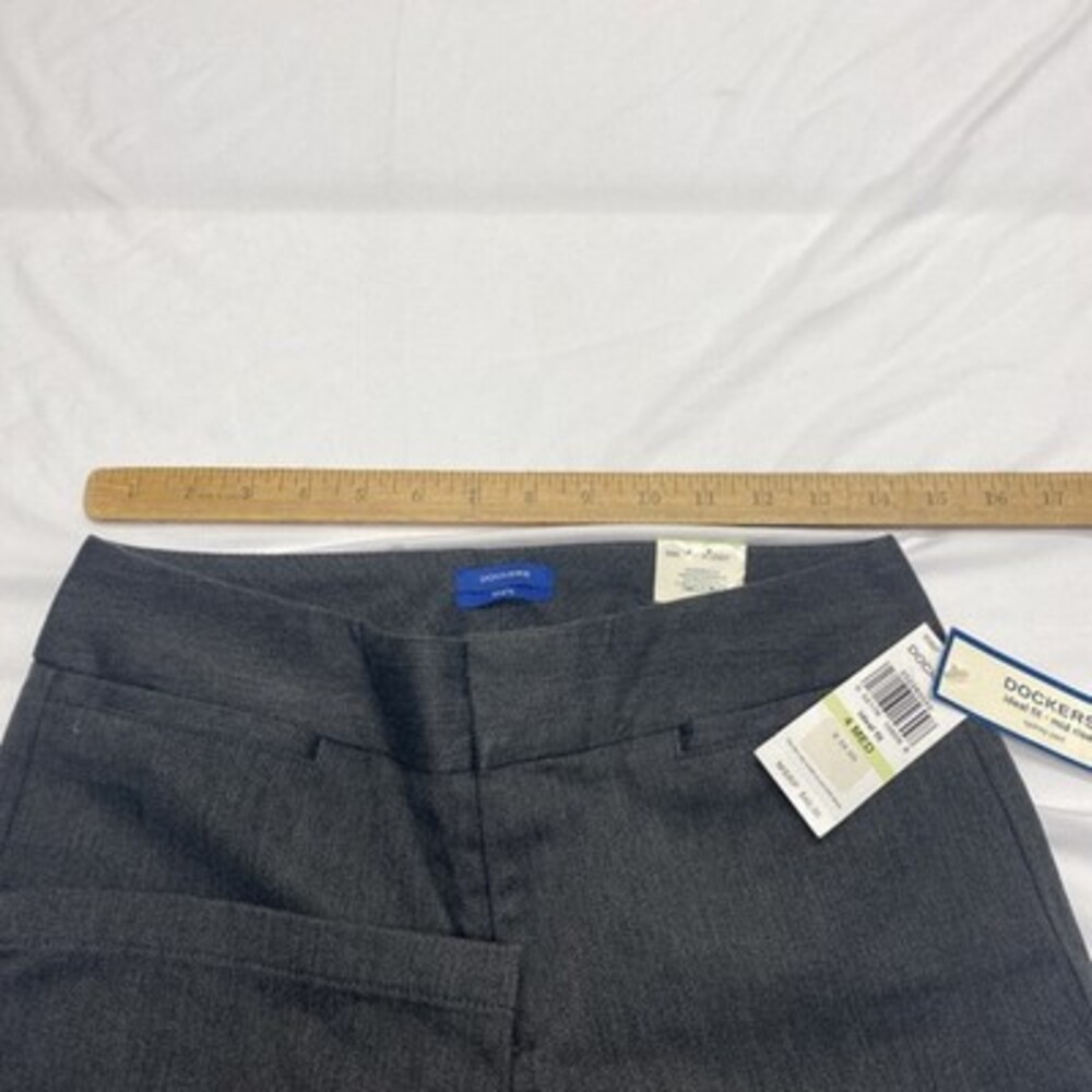 NWT Dockers Sydney Pant Ideal Fit Mid Rise Charcoal Grey Size 4 MED! Brand New - Picture 5 of 6
